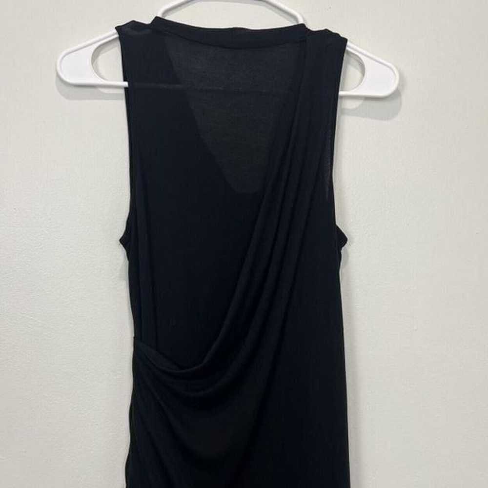 Helmut Lang Black Dress Small Sleeveless Drapey A… - image 4