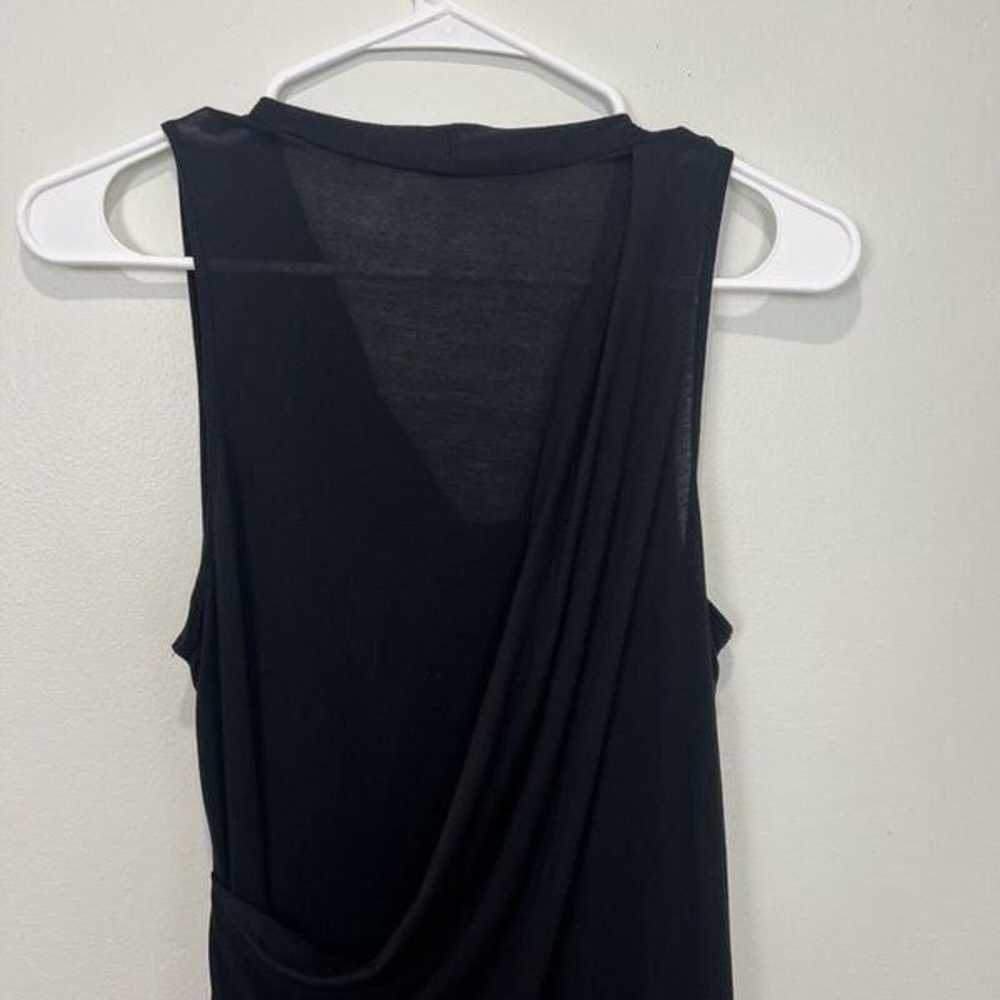 Helmut Lang Black Dress Small Sleeveless Drapey A… - image 8