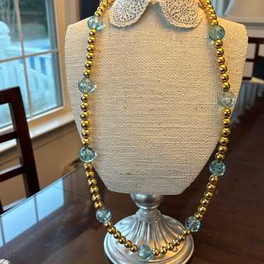 Vintage Blue and Gold Necklace