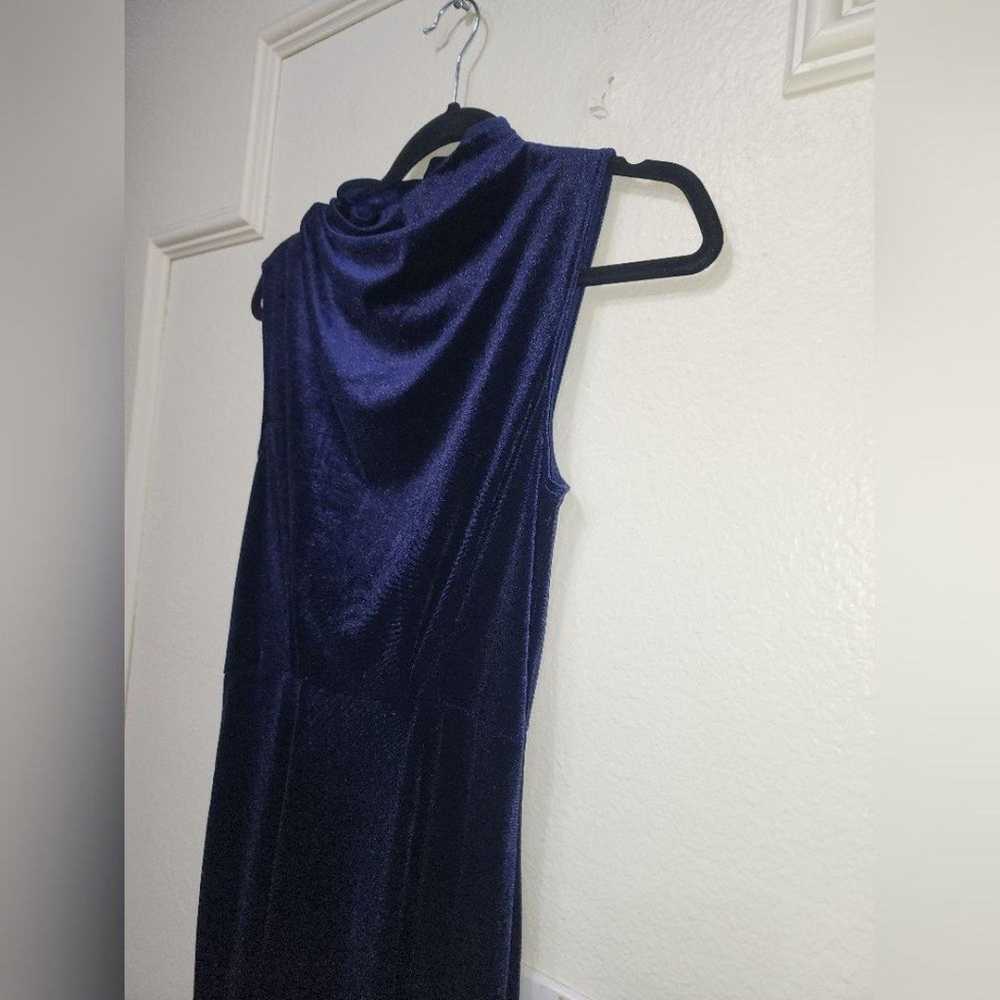 Lulu's Classic Elegance Navy Velvet Sleeveless Mo… - image 8