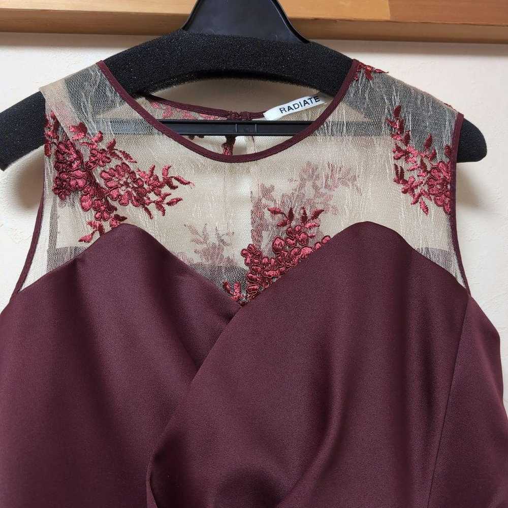 RADIATE Burgundy Embroidered Party Dress - image 2