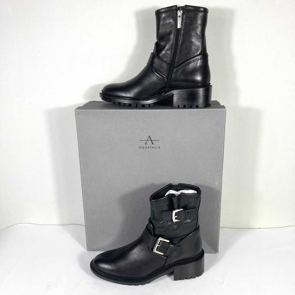 Aquatalia Leather buckled boots - image 12