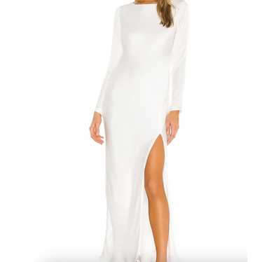 Bardot Dress Womens 6 White River Bias Draped Ope… - image 1