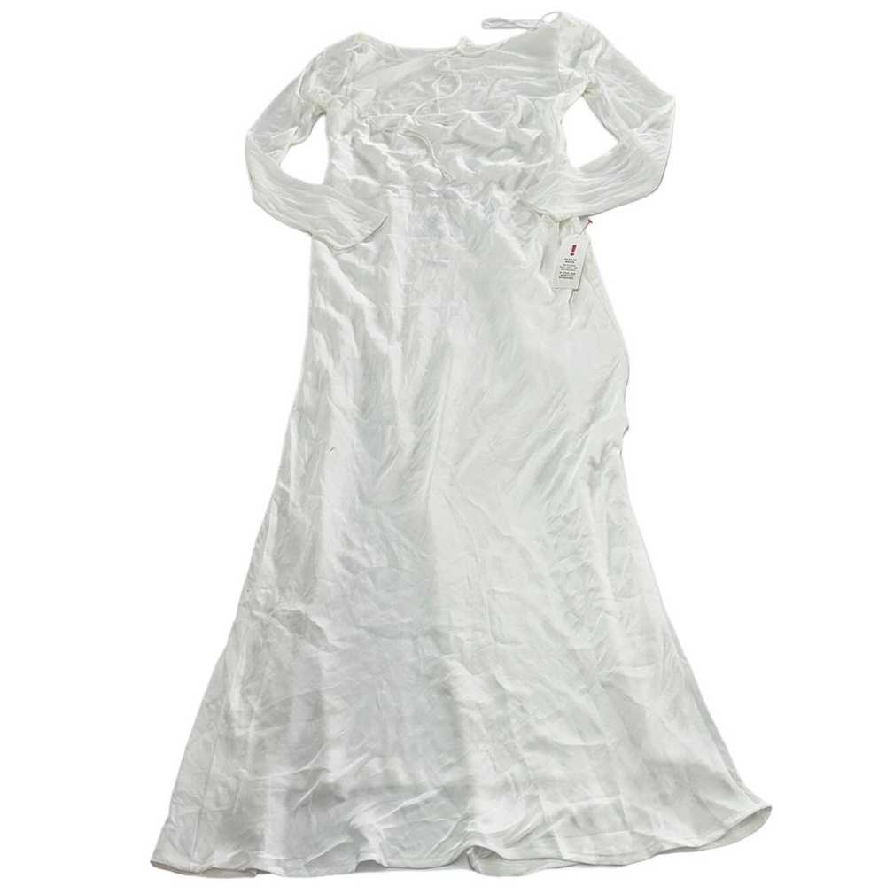 Bardot Dress Womens 6 White River Bias Draped Ope… - image 5