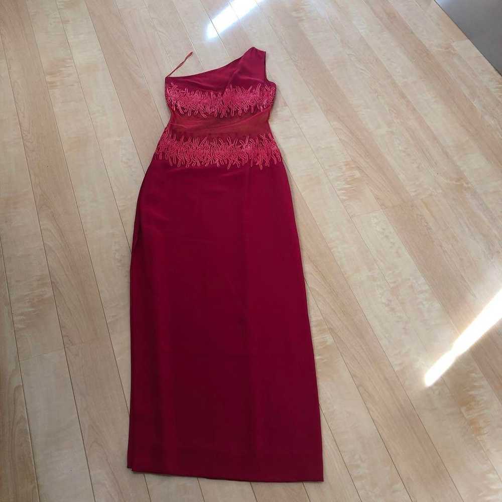 Red One-Shoulder Dress - image 1