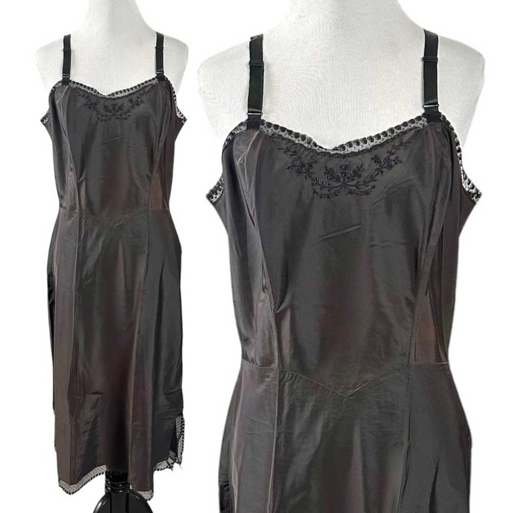 Vintage 50s Barbizon Tafredda Slip Dress Medium T… - image 2