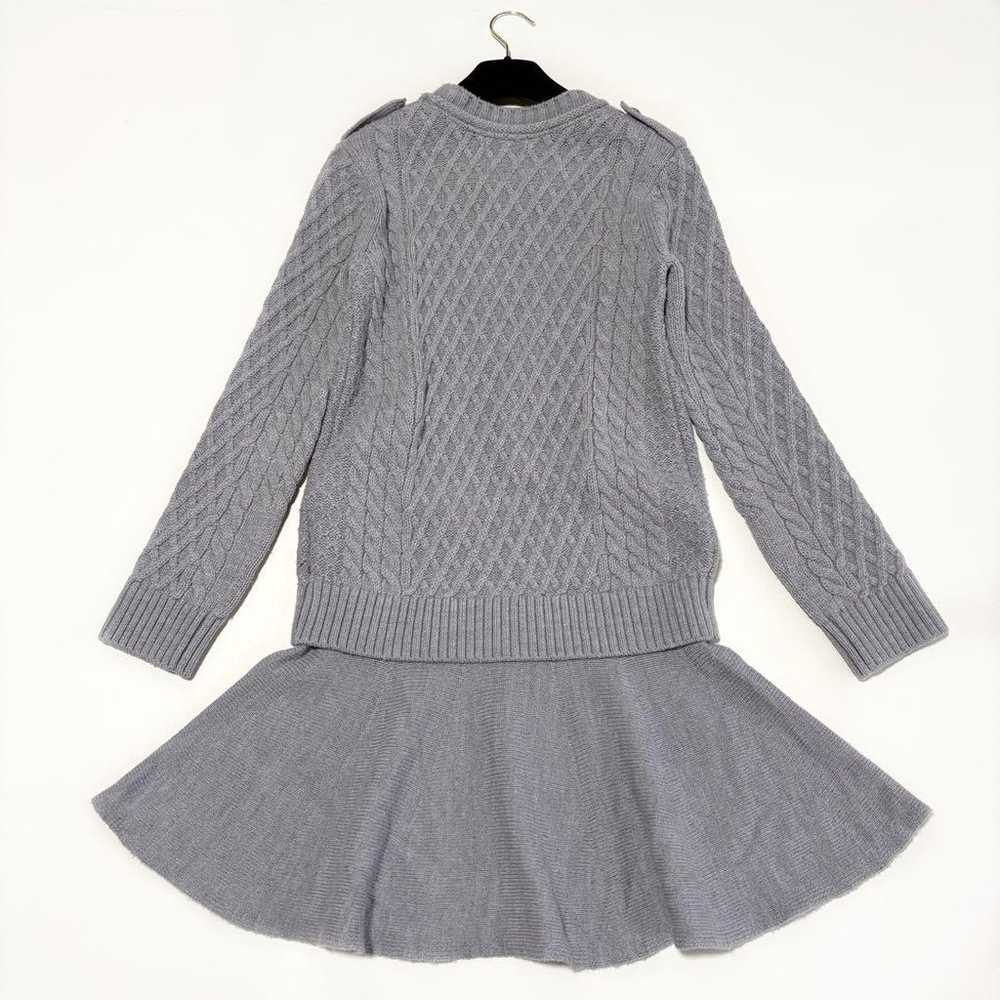 Burberry Blue Label Cable Knit Dress Gray Size M - image 7