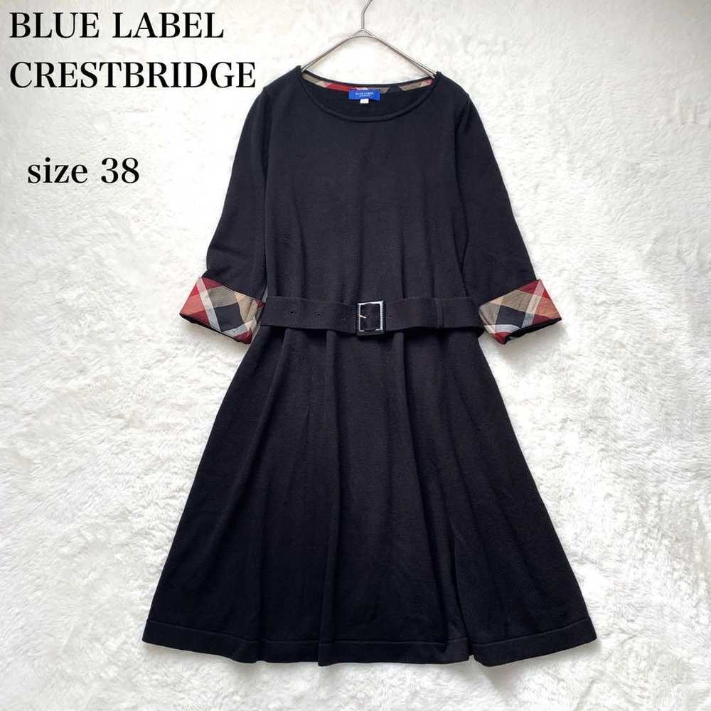 Blue Label Crestbridge Knit Dress with Belt, Blac… - image 1