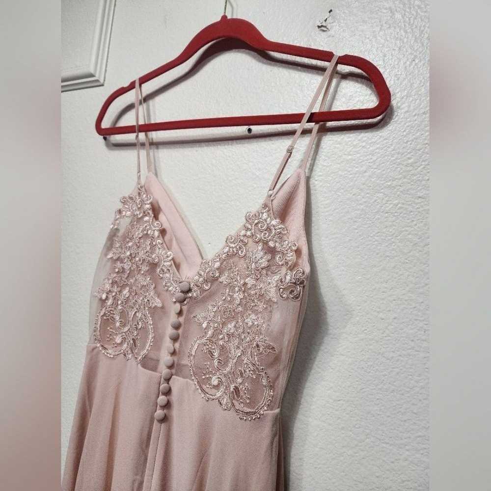 Lulu's Romantic Ways Blush Pink Lace Button Back … - image 10