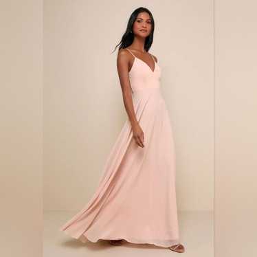 Lulu's Romantic Ways Blush Pink Lace Button Back … - image 1