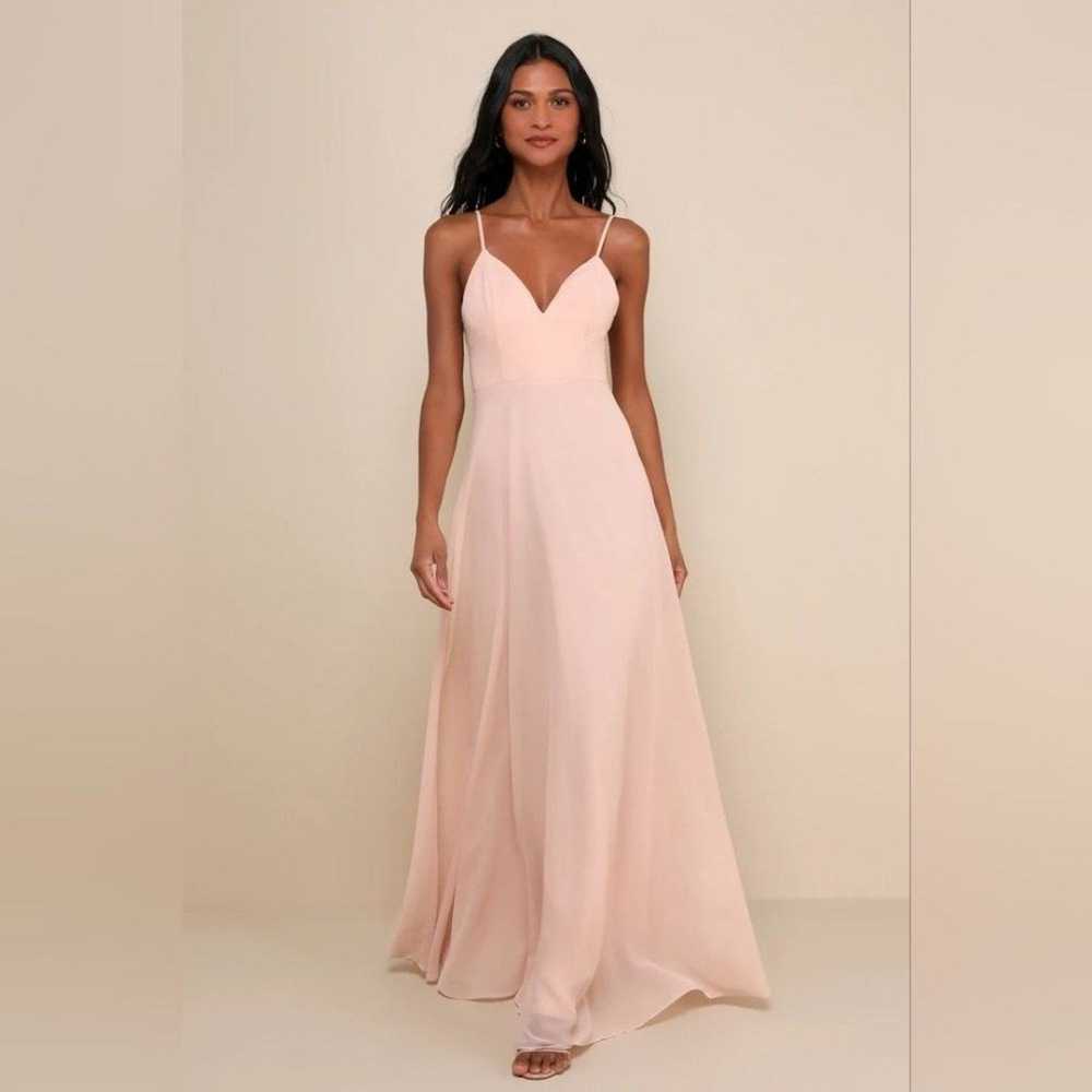 Lulu's Romantic Ways Blush Pink Lace Button Back … - image 2