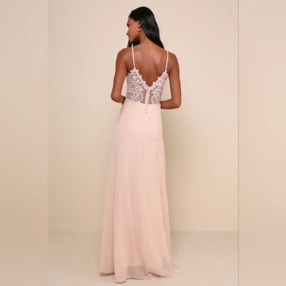 Lulu's Romantic Ways Blush Pink Lace Button Back … - image 3