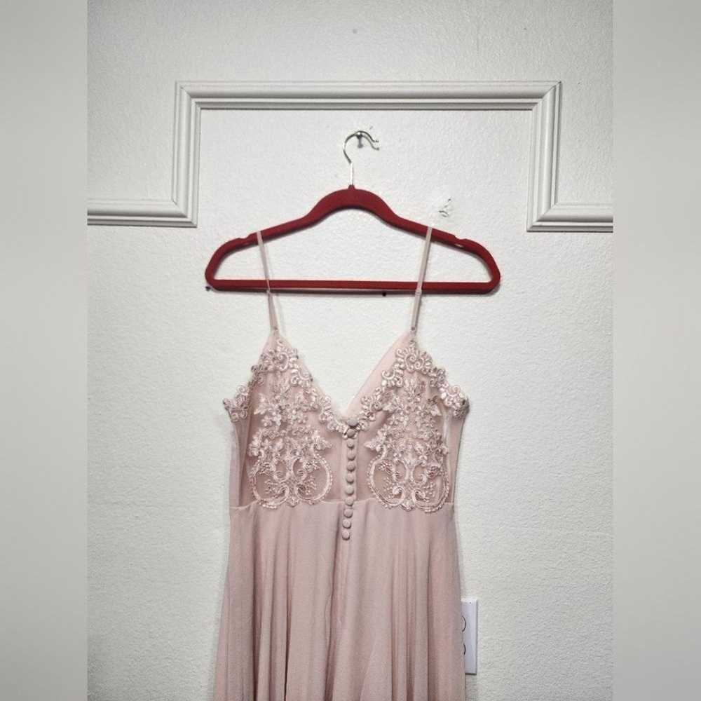 Lulu's Romantic Ways Blush Pink Lace Button Back … - image 9