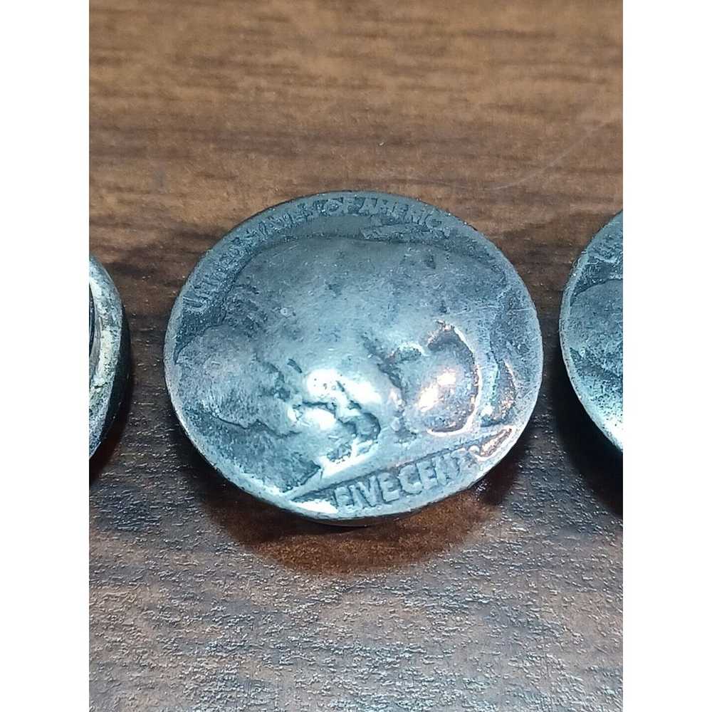 Vintage Indian Head Buffalo Nickel Post Earrings … - image 7