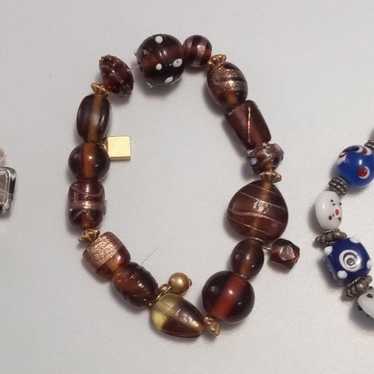 Vintage Glass Beaded Bracelets Lot