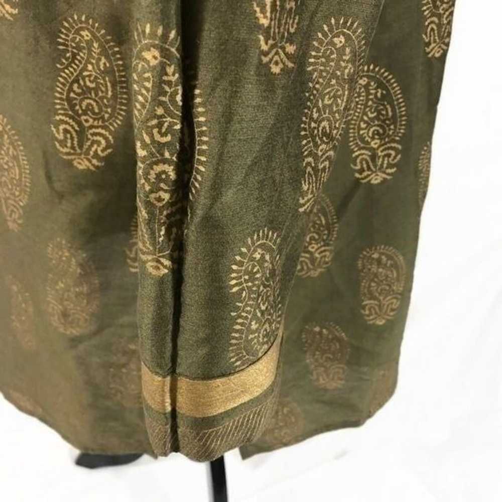 Neerus Indian Kurta Green with Gold accents XL - image 5