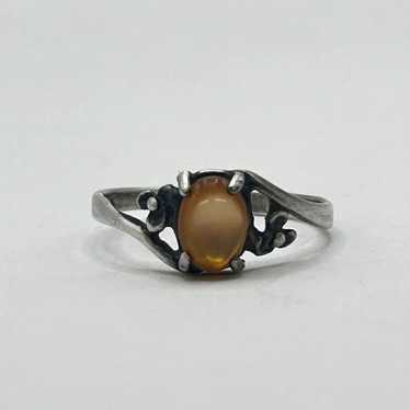 Vintage Sterling Silver Shell Ring - Size 6 - image 1