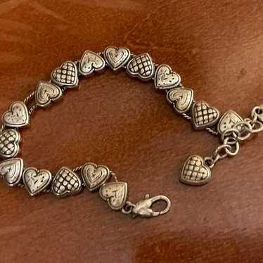 Vintage Brighton silver heart bracelet - image 1