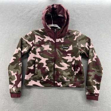 Pinko Columbia Pink Camouflage Hooded Full Zip Ja… - image 1