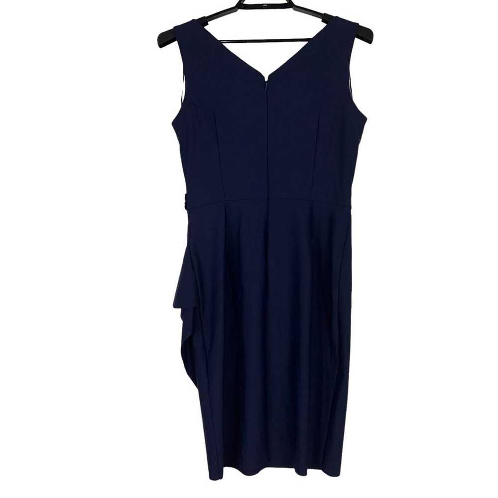 Alex Evenings size 14 dress navy blue short ruche… - image 3