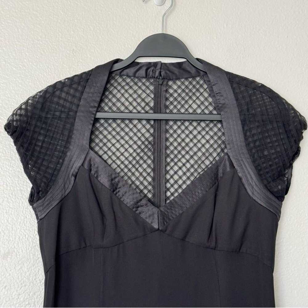 BADGLEY MISCHKA Black 100% Silk Mesh Sleeves Cock… - image 2