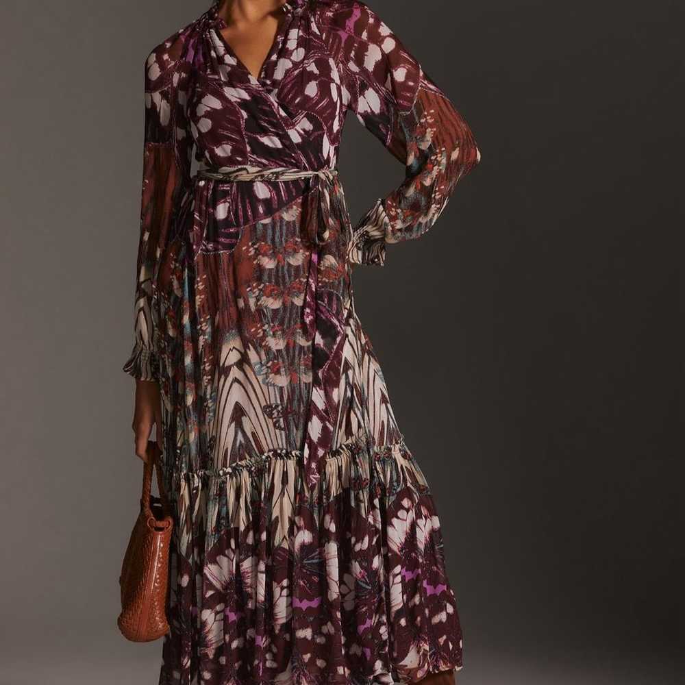 Anthropologie long sleeve wrap dress - image 4