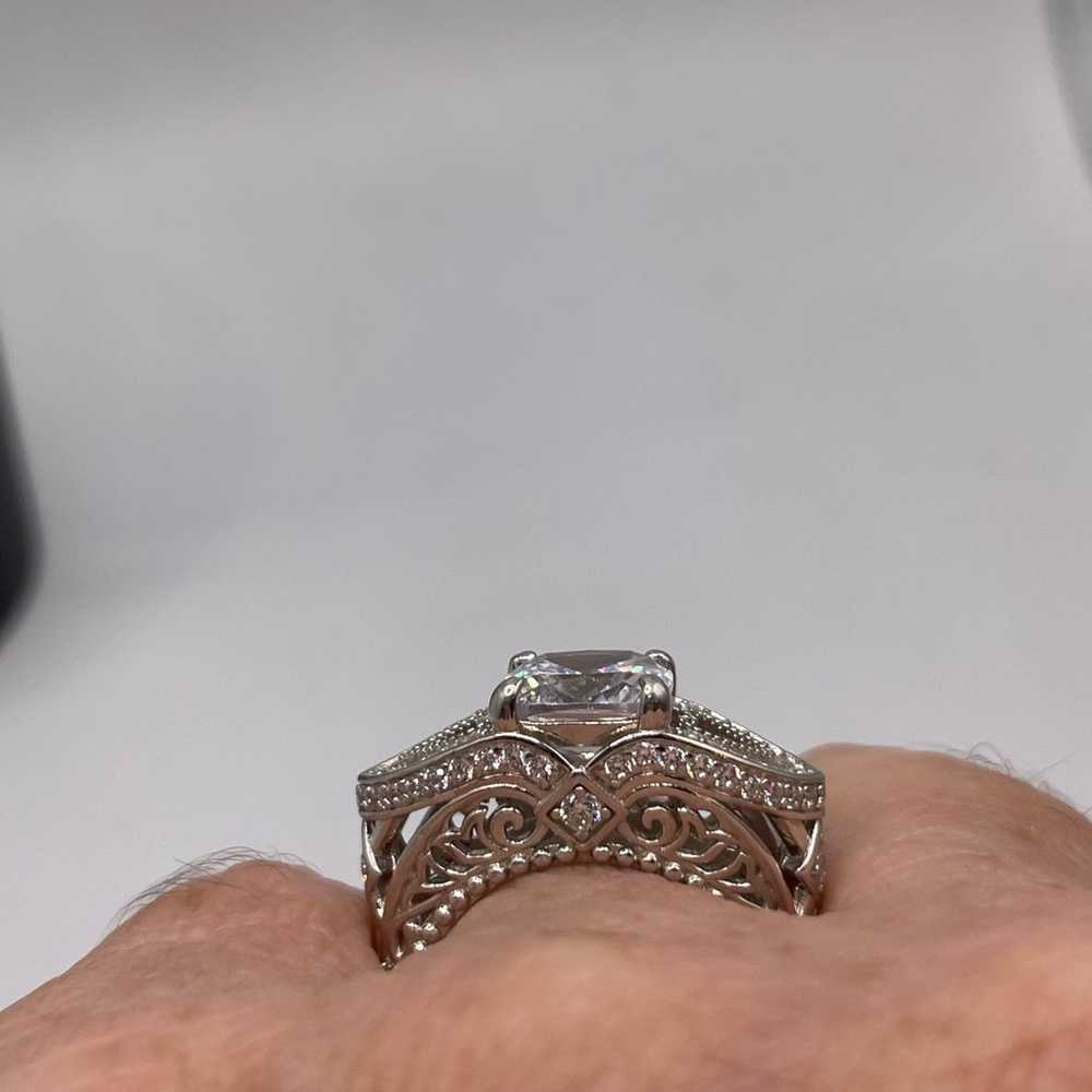 Unique Sterling CZ Ring - image 2