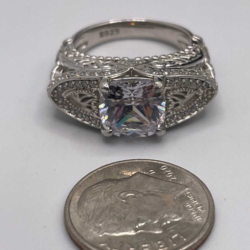 Unique Sterling CZ Ring - image 3