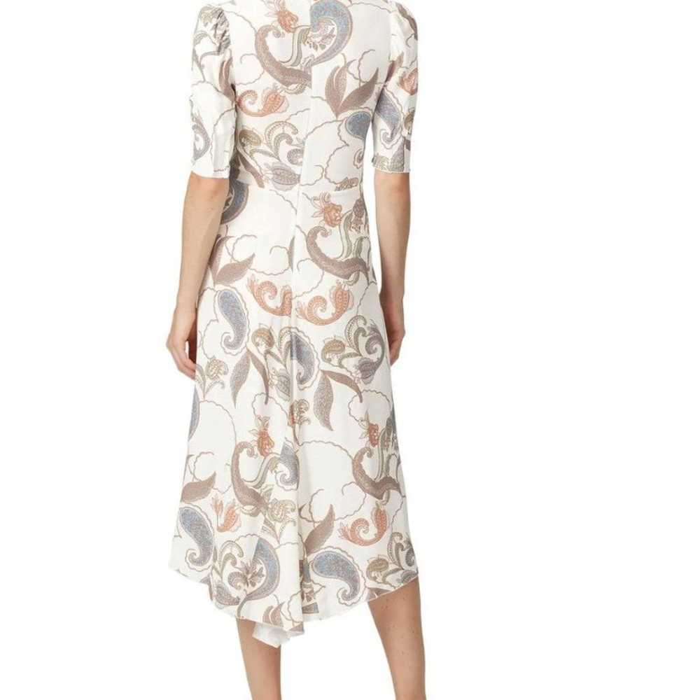 Women See By Chloe White Paisley Midi V Neck Dres… - image 2