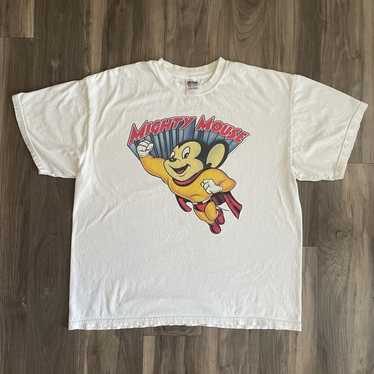 Vintage Vintage Mighty Mouse T-Shirt Size XL Whit… - image 1