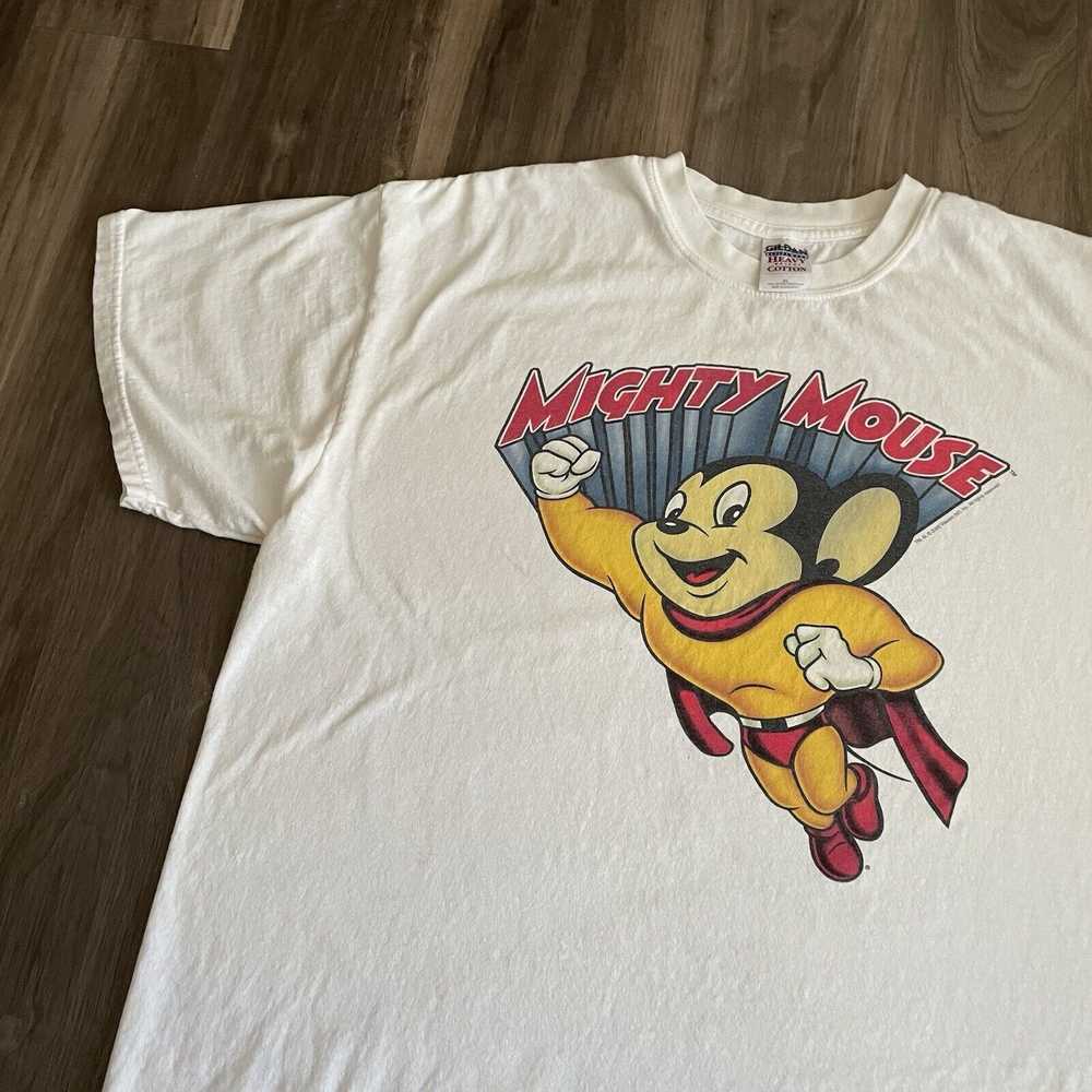 Vintage Vintage Mighty Mouse T-Shirt Size XL Whit… - image 2