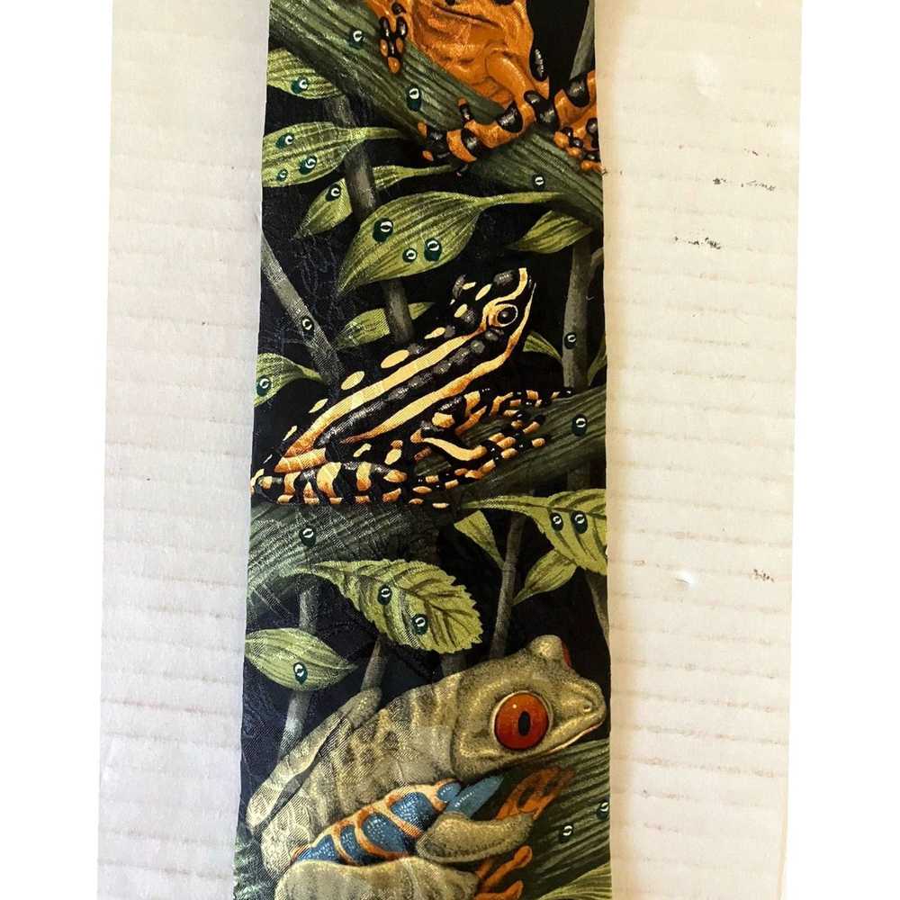 Vintage Silk Jacquard Bruce's Rainforest Necktie … - image 3