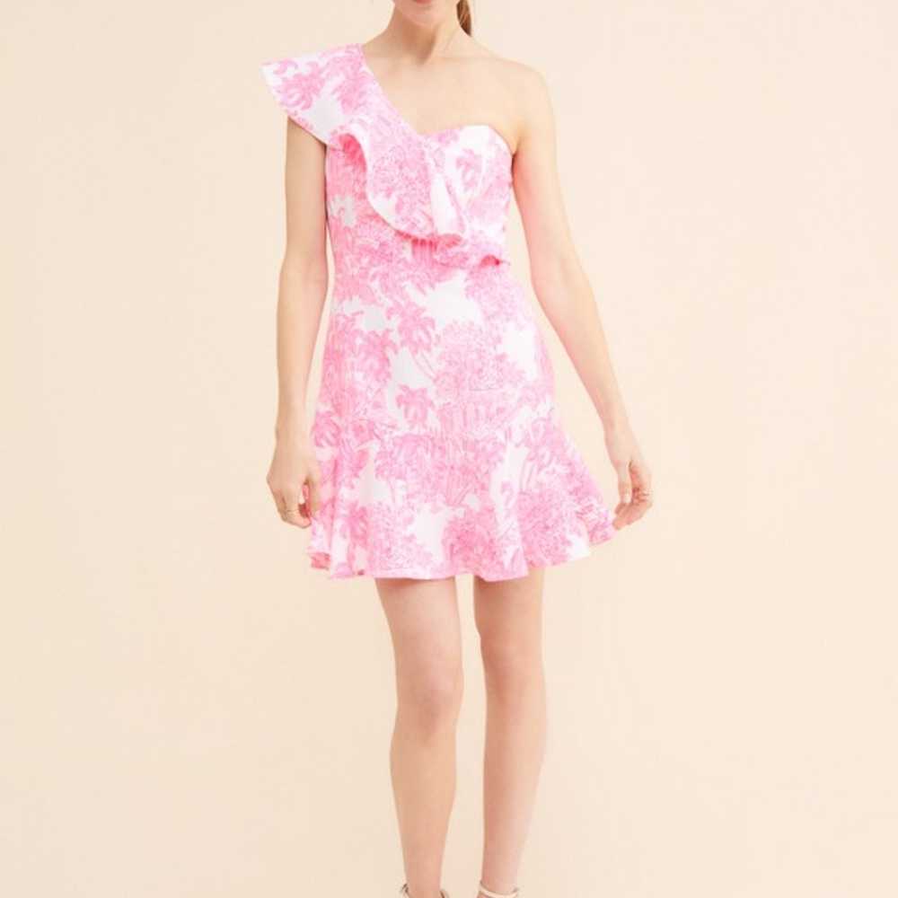 New Lilly Pulitzer Ariana One-Shoulder Romper Pin… - image 1