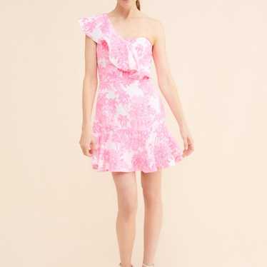 New Lilly Pulitzer Ariana One-Shoulder Romper Pin… - image 1