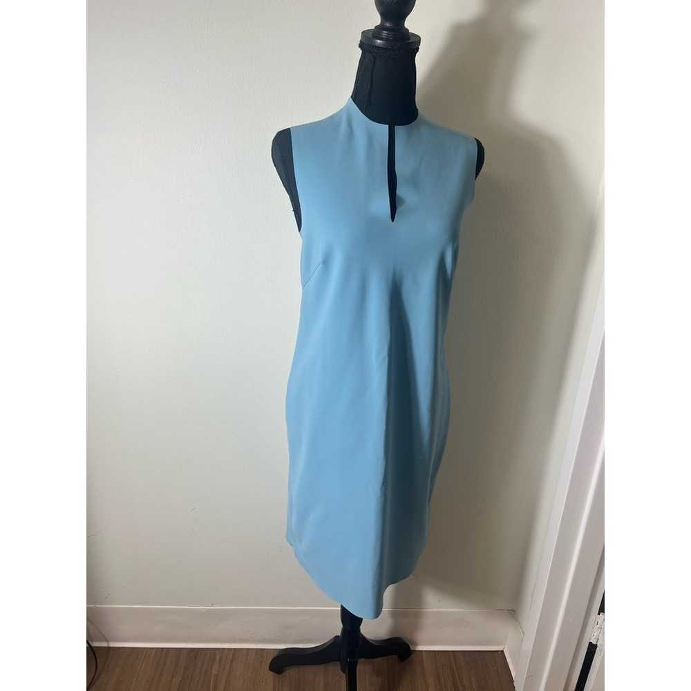 m2057 Light Blue Shift Dress Sz M - image 1