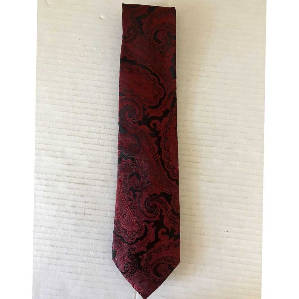 Vintage Exquisite Platinum Finished Silk Necktie … - image 2