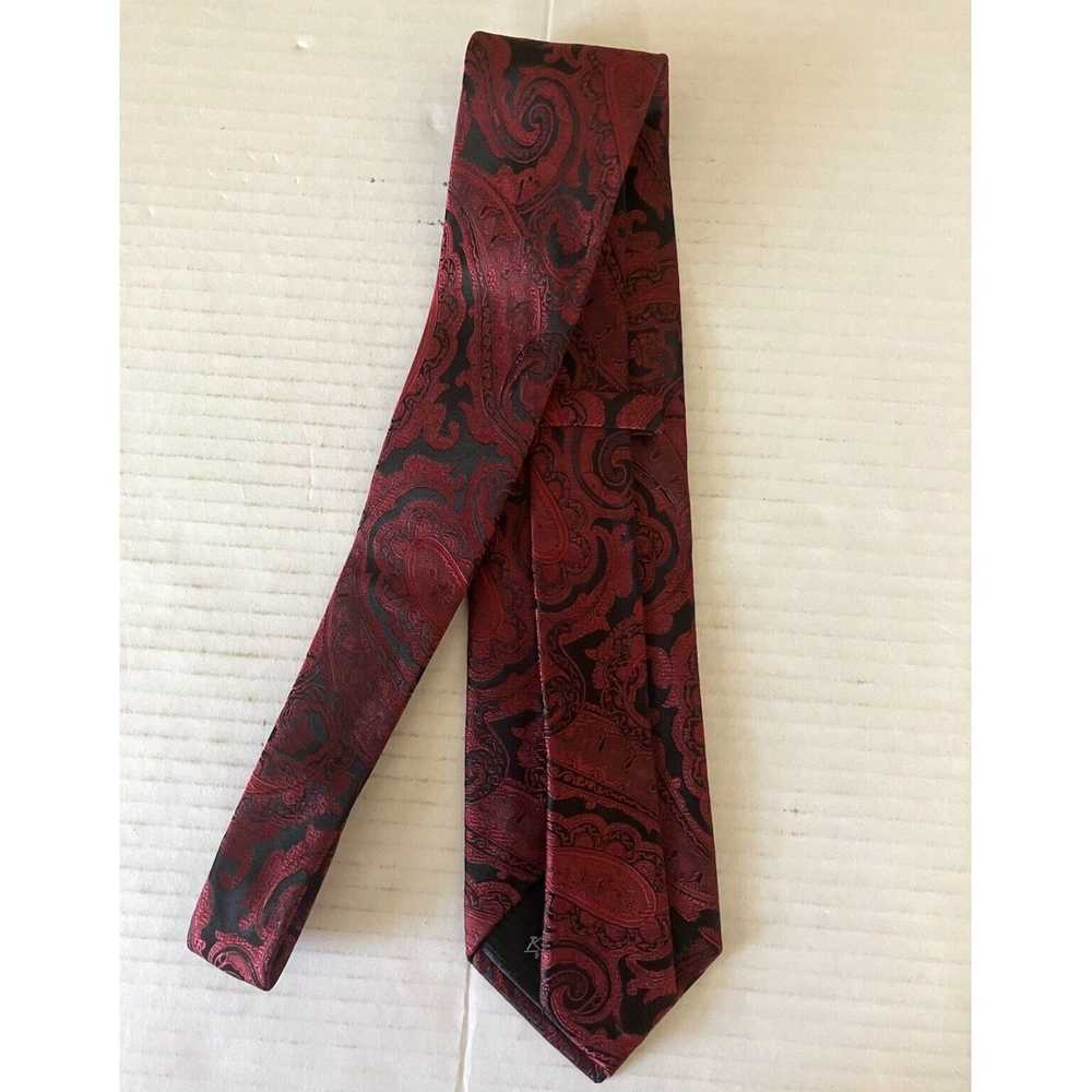 Vintage Exquisite Platinum Finished Silk Necktie … - image 3