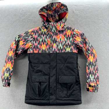 Vintage Girls Insulated Hooded Ski Jacket with 10… - image 1