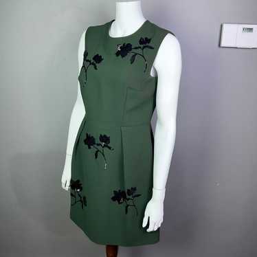 SportMax by Max Mara dress size 12 green floral s… - image 1