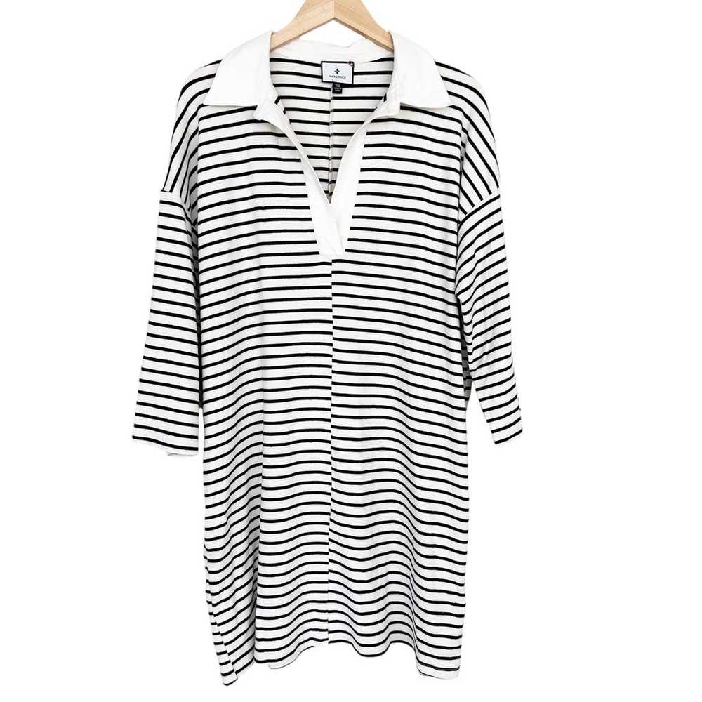 Tuckernuck Ashton Striped Knit Polo Dress Sz XXL - image 1