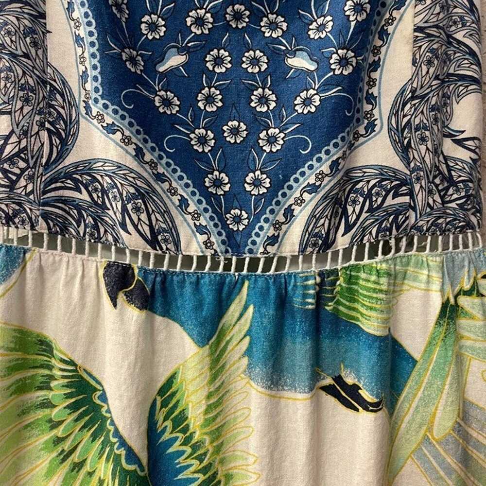 Farm Rio Valeria Tiered Floral/Tropical Print Max… - image 4