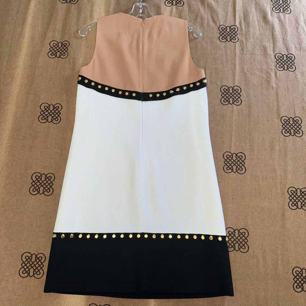 Michael Kors Black White & Tan Gold Stud Dress Si… - image 10