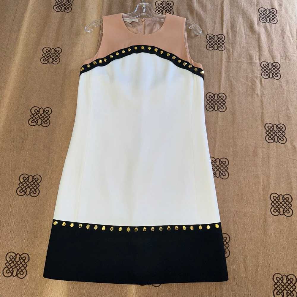 Michael Kors Black White & Tan Gold Stud Dress Si… - image 2