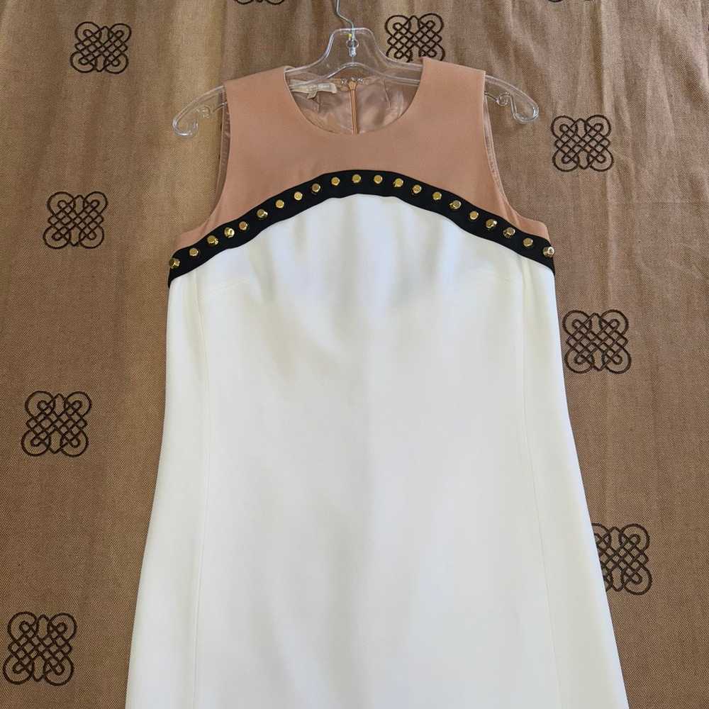 Michael Kors Black White & Tan Gold Stud Dress Si… - image 5