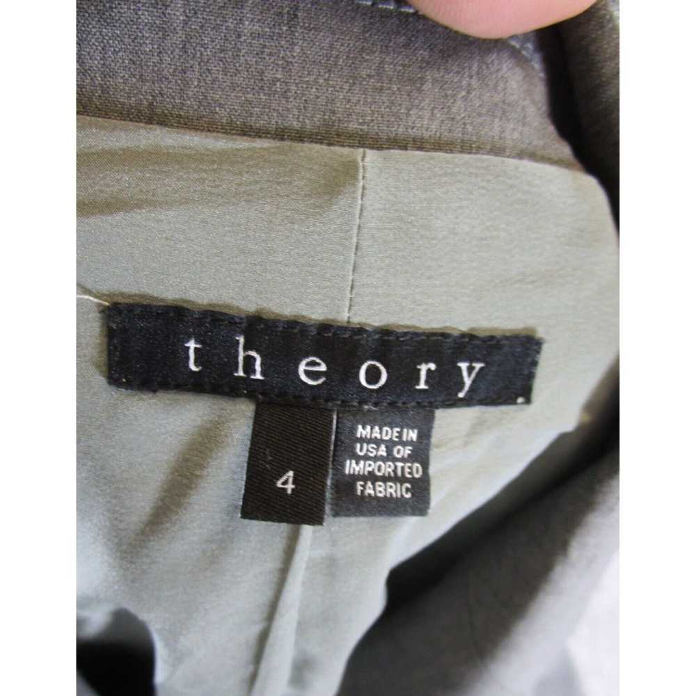 Theory Luxurious Gray Virgin Wool FourButton Full… - image 7