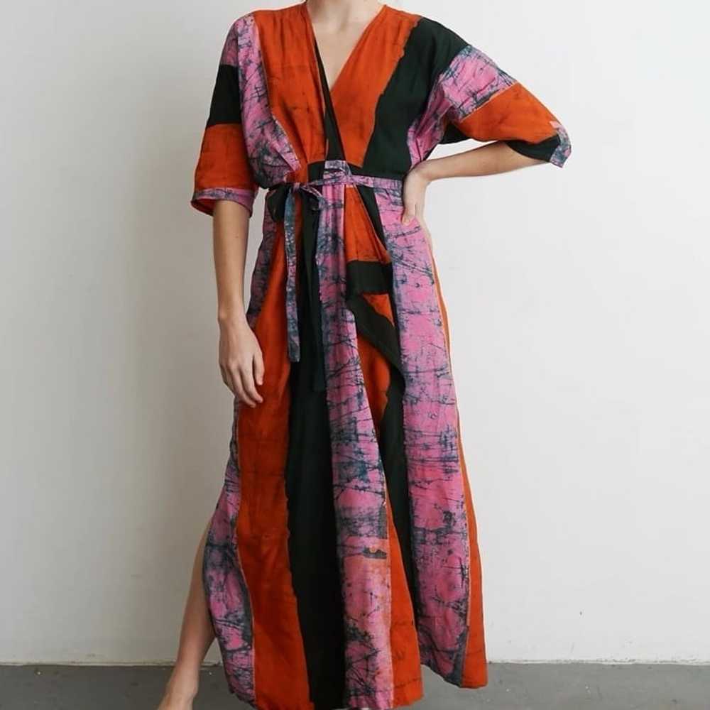 osei duro letsa wrap dress in carmine size S - image 2