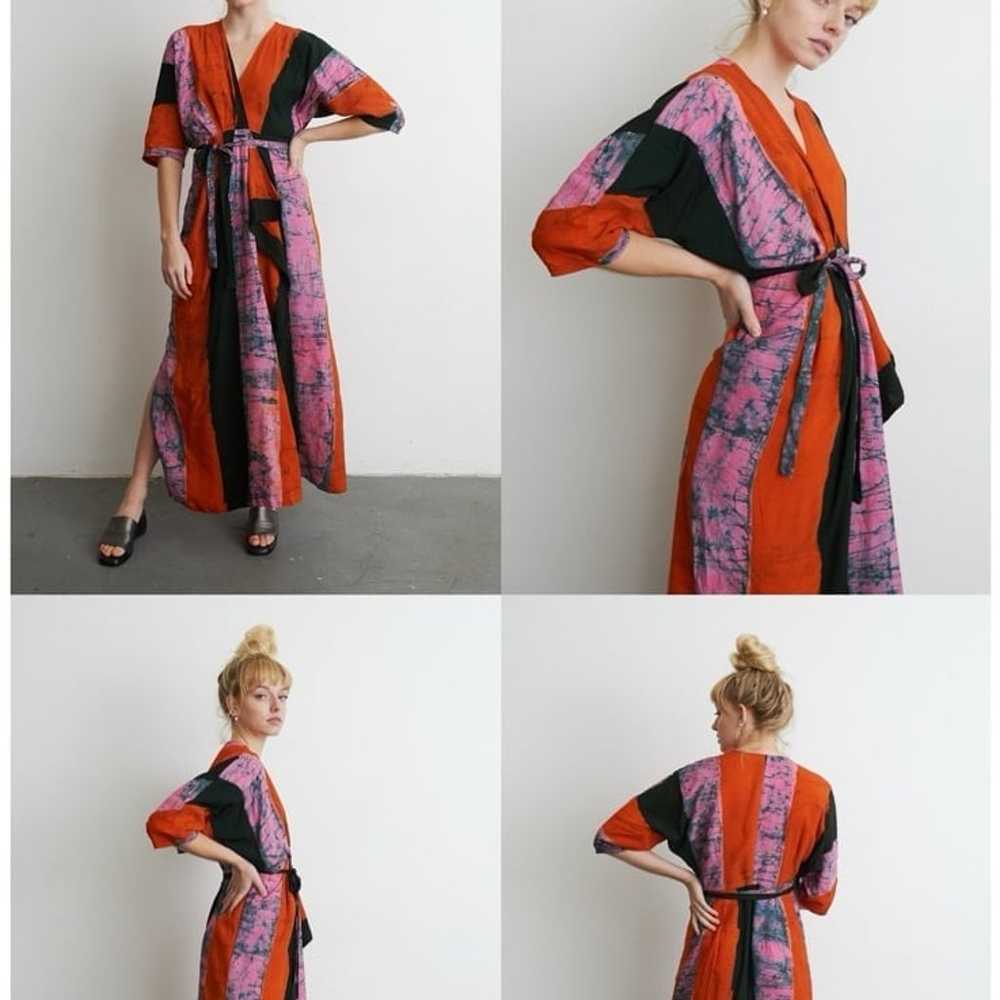 osei duro letsa wrap dress in carmine size S - image 6