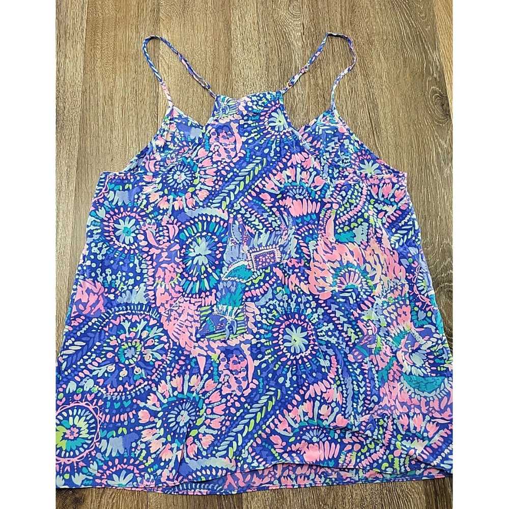 Lilly Pulitzer Silk Racerback Tank Top in Multico… - image 7