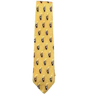 Other J Z Richards Caplans Mens Tie Gold Blue Geom