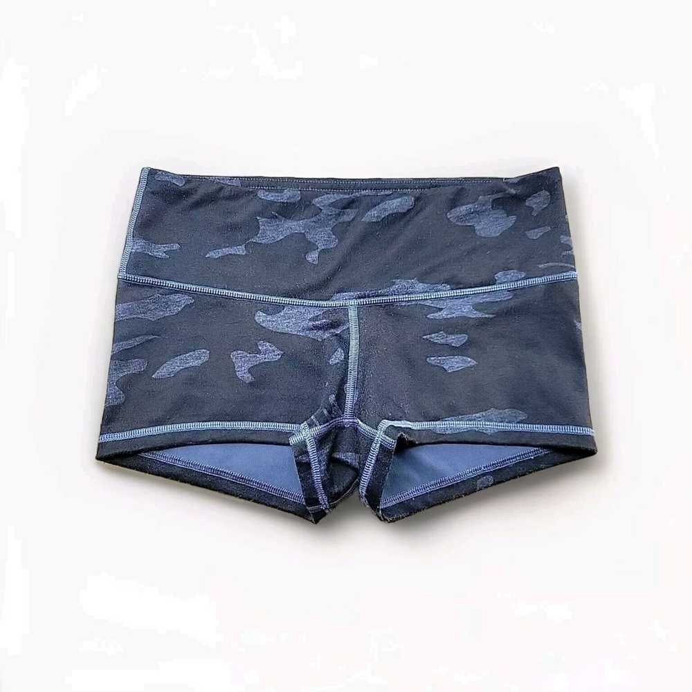 Vintage Navy Blue Camo Print High Waist Booty Bik… - image 1